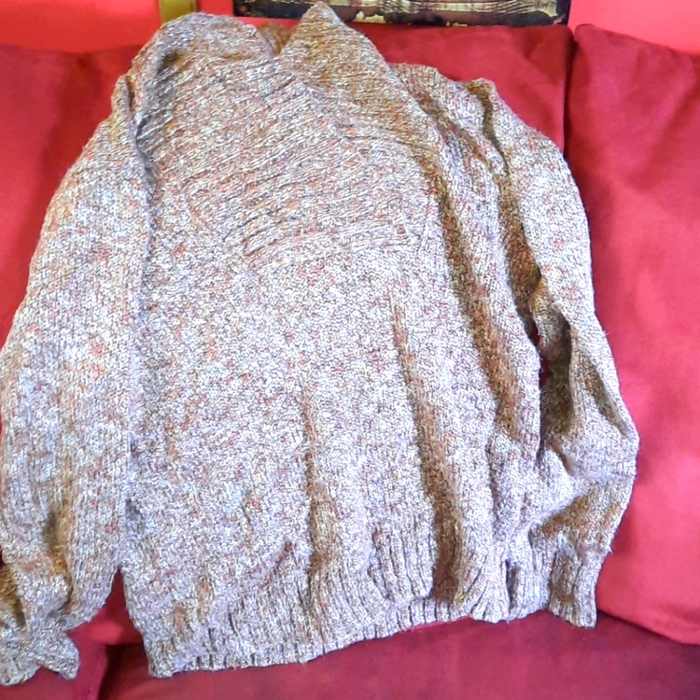 A tan sweater
